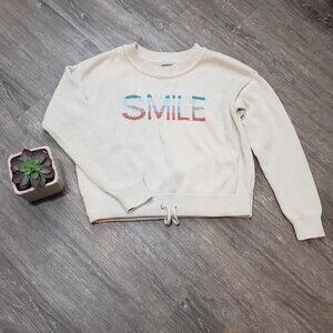 Aerie Smile Soft Knit Sweater Rainbow Size L